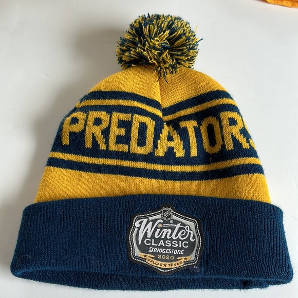 NHL Nashville Predators Winter Classic Dallas 2020 pom pom hat OS - Picture 4 of 6